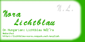 nora lichtblau business card